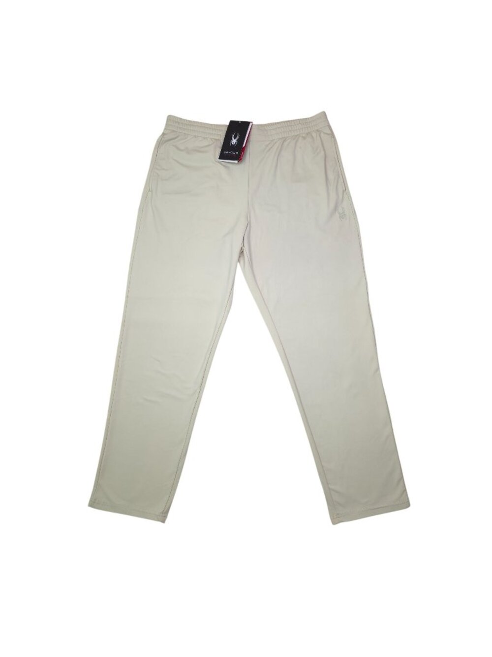 Spyder Mens Active Fleece Joggers X-Large With Zipper & Slash Pockets Tan Beige